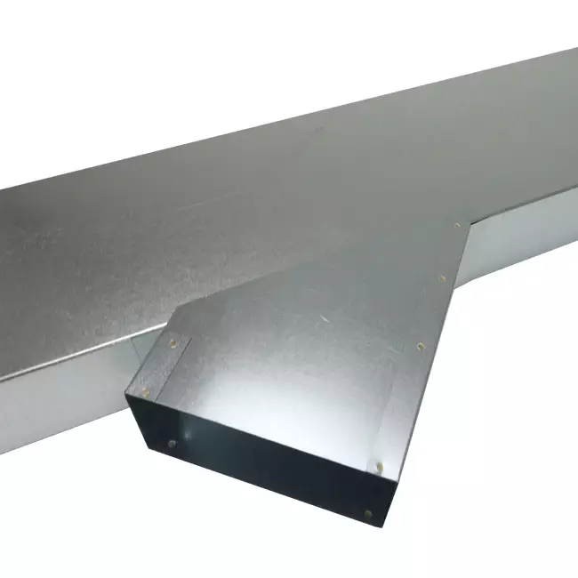 Sideforbindelse 170 mmx80 mm 45 grader til rektangulær indsugningskanal