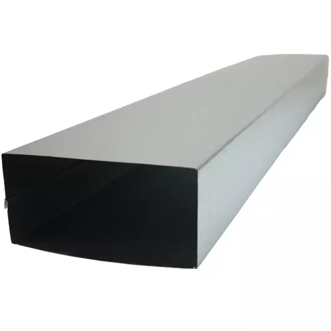 Galvaniseret indstøbt kanal 170x80 mm efter længde 1500 mm
