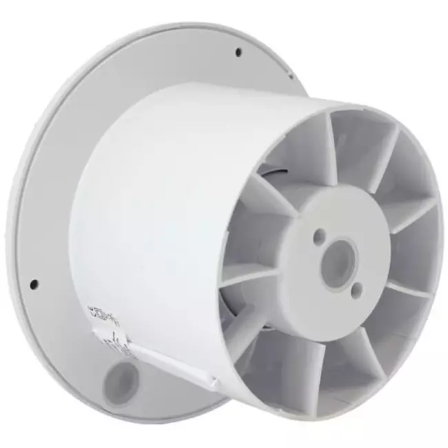 Rund badeværelsesventilator i hvid – Ø 120 mm – aRid 120 BB