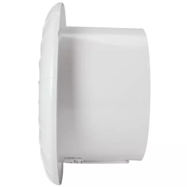 Rund badeværelsesventilator i hvid med timer – Ø 150 mm – aRid 150 BB TS