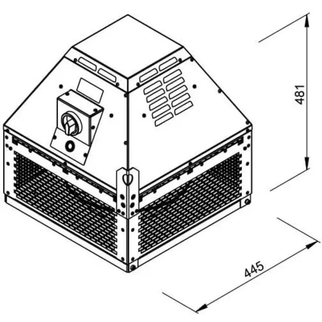 Tagventilator med vandret afkast- DHN 280 D2 F4 30