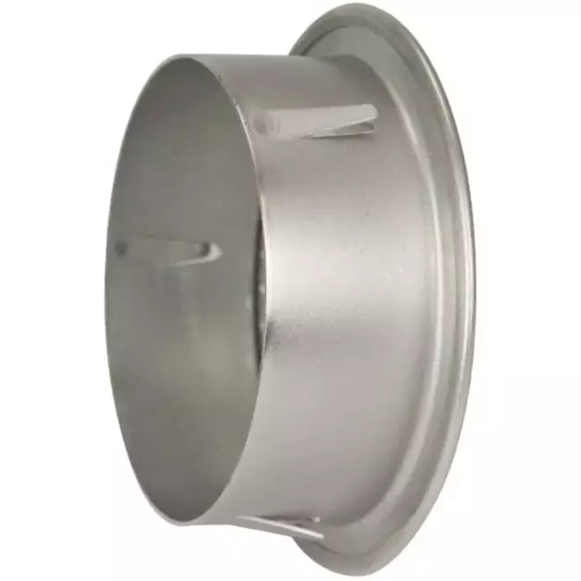 Rund ventilationsrist i metal med monteringsmuffe Ø 180 mm aluminium – DWRA180S