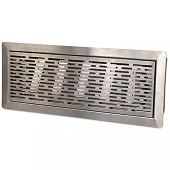 Vent-Axia UniflexPlus bevægeligt gulvgitter med mønsterblade – Poleret rustfrit stål – VRVBS