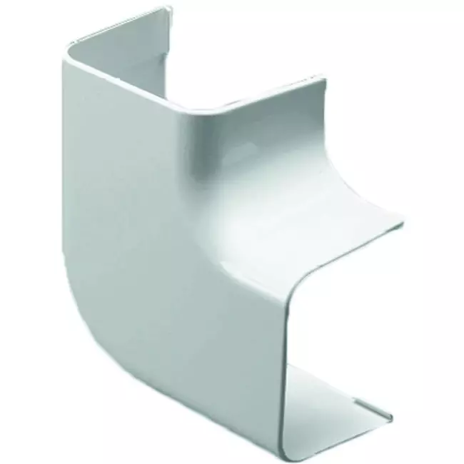 Climaplus airconditionkanal Vinkel med flad bøjning 125 x 75 mm RAL 9010 HVID