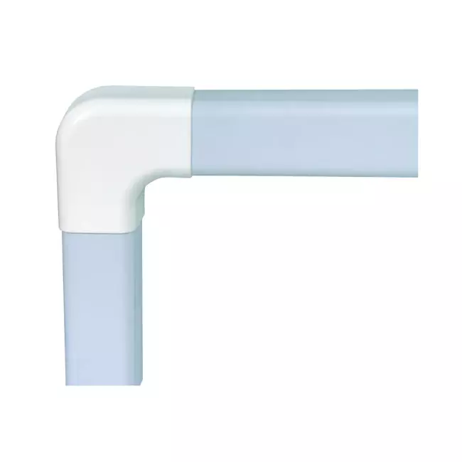 Climaplus airconditionkanal Vinkel med flad bøjning 125 x 75 mm RAL 9010 HVID