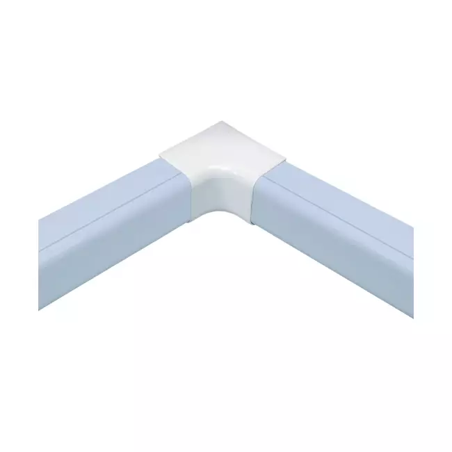 Climaplus-airconditionkanal Vinklet indvendig bøjning 125 x 75 mm RAL 9010 HVID