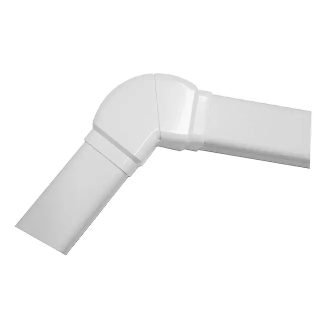Climaplus klimaanlægskanal Justerbar bøjning 70x55mm RAL 9010 HVID