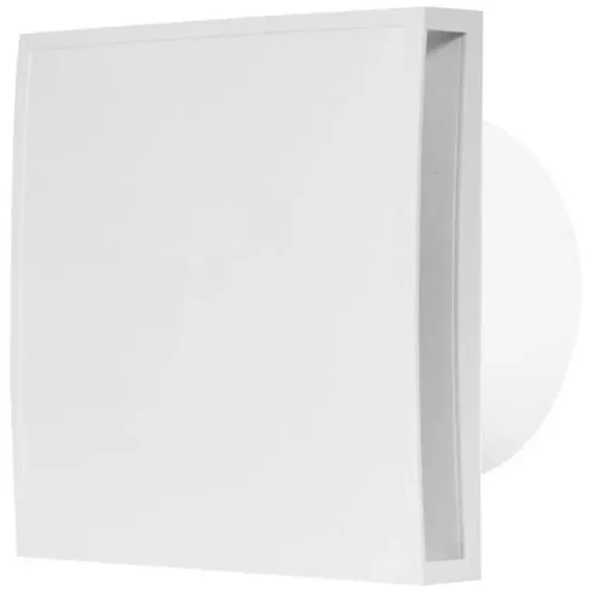 Badeværelsesventilator Ø 100 mm hvid med timer – Design EET100T