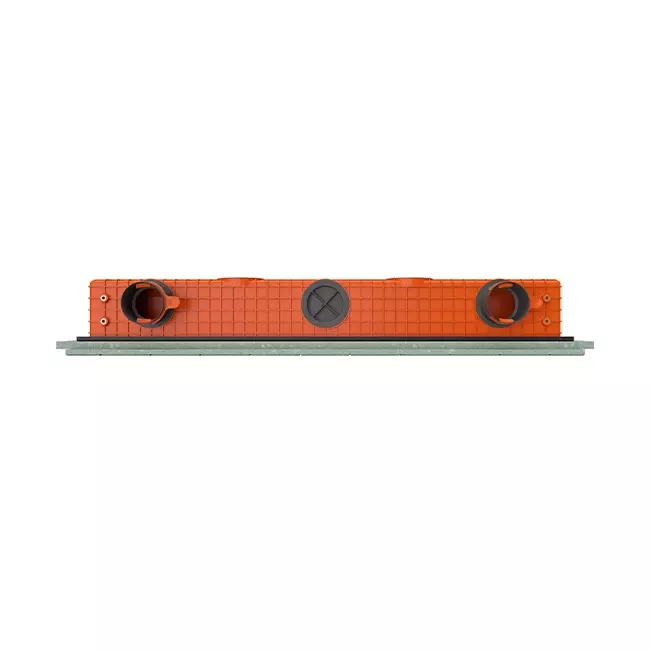 Ergovent pudsbar rammeløs lineær ventilationsrist 1000 mm med tilslutningsdiameter 75 mm – profil