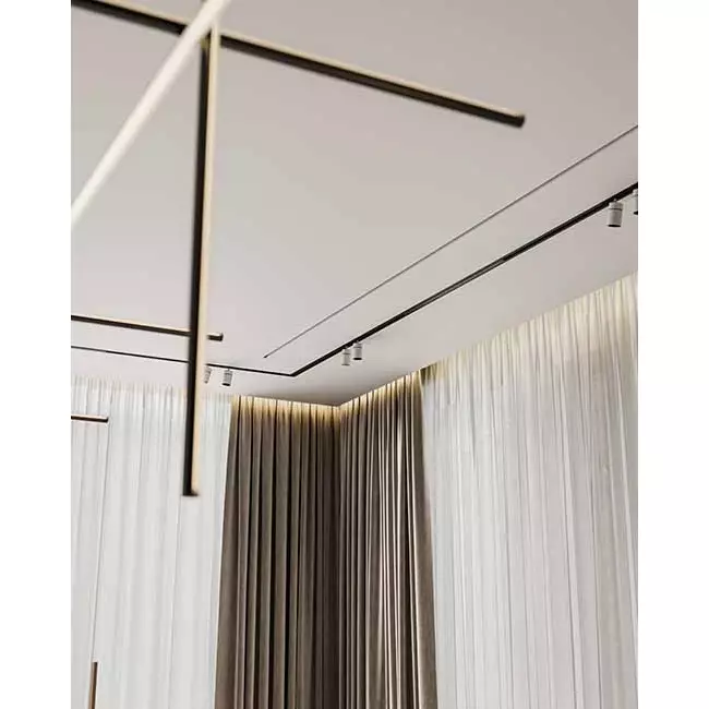 Ergovent pudsbar rammeløs lineær ventilationsrist 1000 mm med tilslutningsdiameter 75 mm – profil