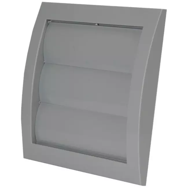 Jalousirist overtryk ventilationsrist 150x150 diameter: 100 grå - ND10ZP