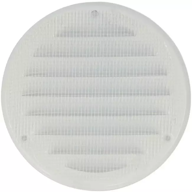 Ventilationsrist i metal rund Ø 160mm hvid - MR160