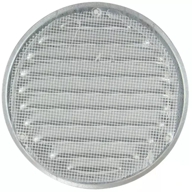 Ventilationsrist i metal rund Ø 160mm zink