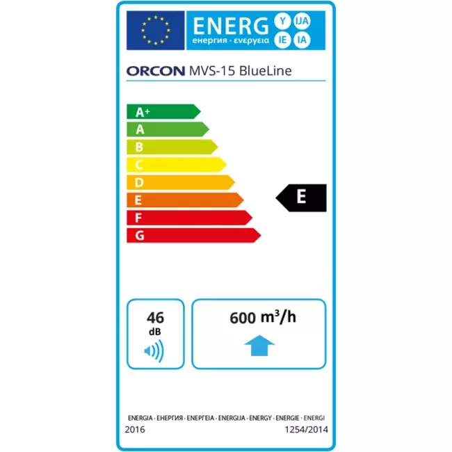 Orcon MVS 15R 550 m³/t - sikkerhedsstik