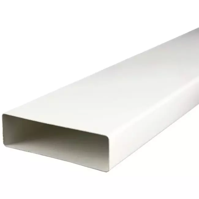 Rektangulært ventilationsrør i plast, 220 x 55 m L=1 meter - K25-1