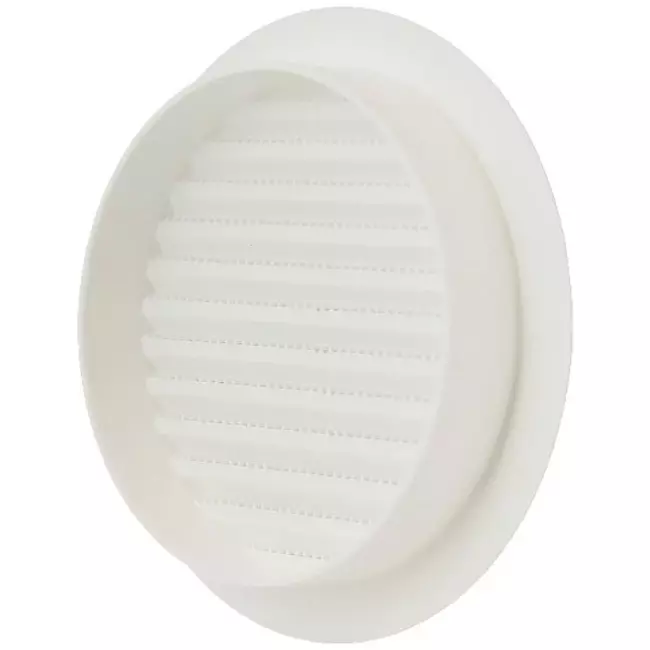 Ventilationsbladsgitter diameter: 125 mm hvid - VR125