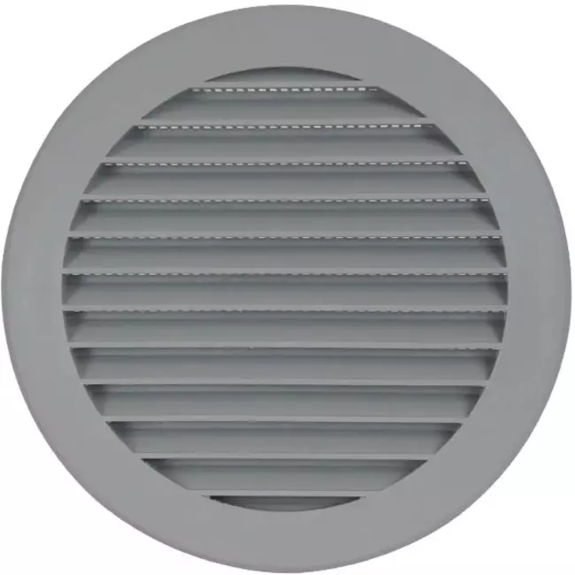 Ventilationsbladsgitter diameter: 125 mm grå - VR125P