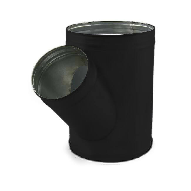 Spiro t-stykke 80 mm diameter 80 mm (45 grader) (sendz. galvaniseret) RAL9005