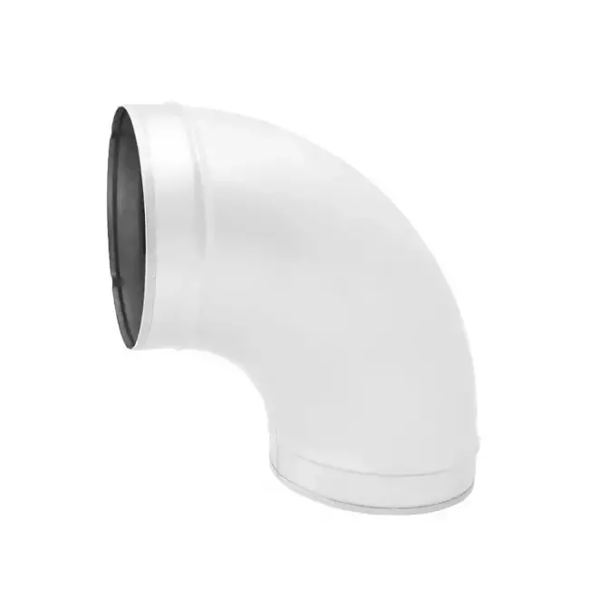 Spiro-bøjning 150 mm 90 grader (sendz. zinkbelagt) RAL9010