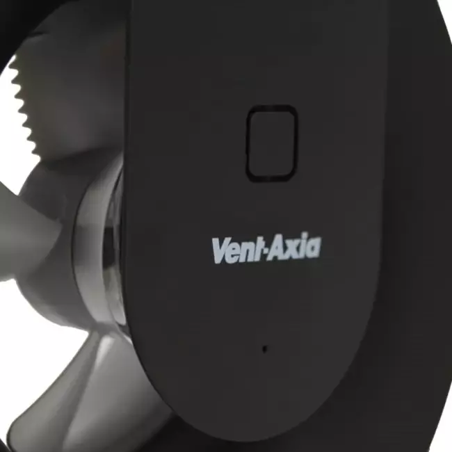 Svara badeværelsesventilator med timer, fugt- og lyssensor, 100–125 mm (app-styret) SORT