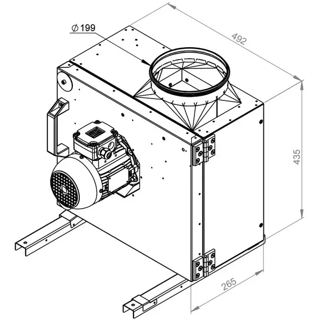 Boksventilator til røggas F400 - MPS 225 D2 F4 30