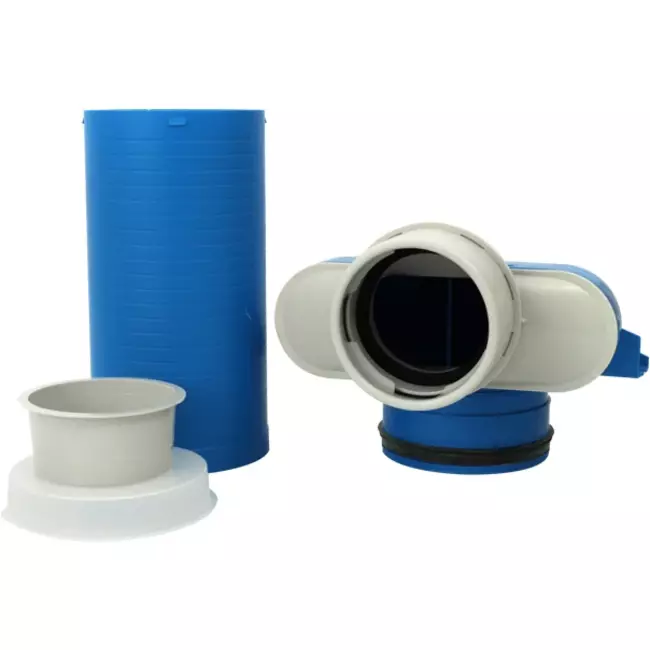 UniflexPlus ventilmanifold 1 x Ø 90 mm med glidebøsning 250 mm og beskyttelseshætte Ø 125 mm
