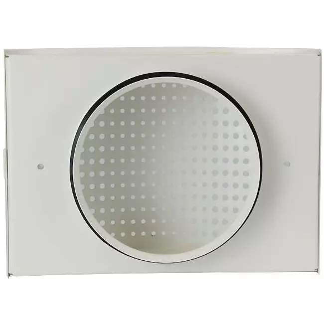 Ventilationsforsyningsventil Ø 125 mm med perforeret hætte til vægmontering HVID - DTQA125