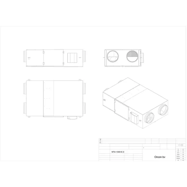 Orcon WTU 1500 EC-E – 1500 m³/t