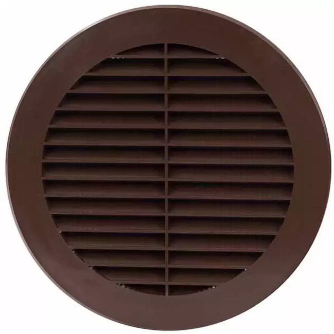 Rist med ventilationsblade diameter 150 mm brun - VR150B
