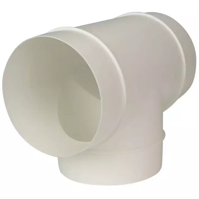 Rundt T-stykke i plast, diameter: 150 mm - AT150