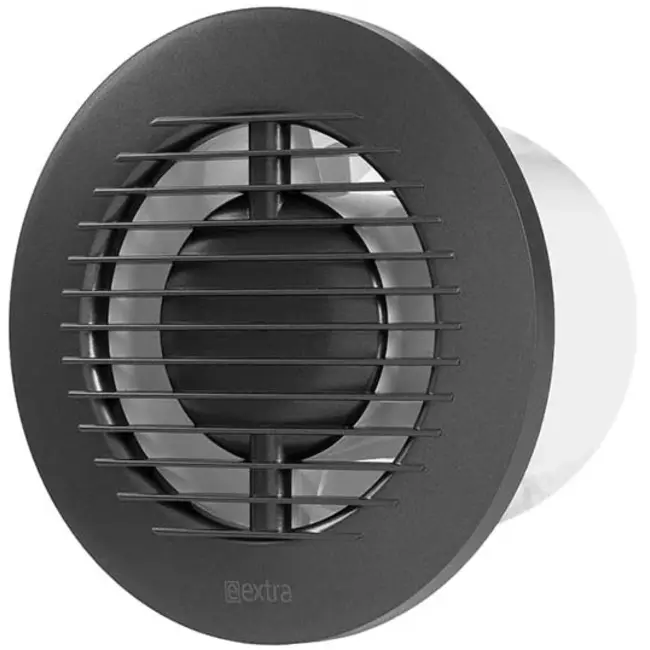 Rund badeværelsesventilator Ø 100 mm antracit – basic EA100A