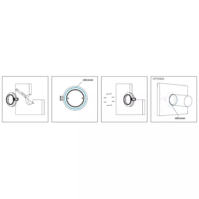 Brandspjæld rund kompakt 630 mm servomotor 24V - E-FDC DD M24 D630