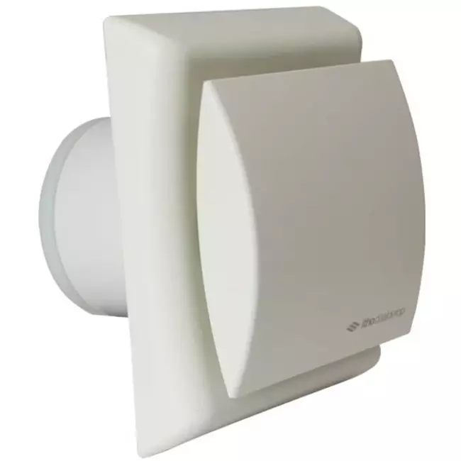 Itho Daalderop badeværelsesudsugning Ø 100 mm – hvid med timer og fugtsensor BTV-N203 HT