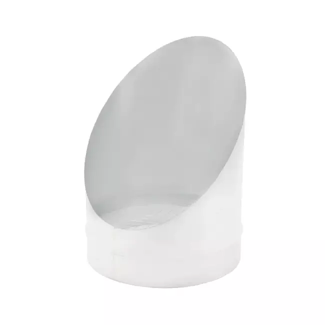 Rørdiffusor diameter 125mm 45 grader (Sendz. Verz.) RAL9010