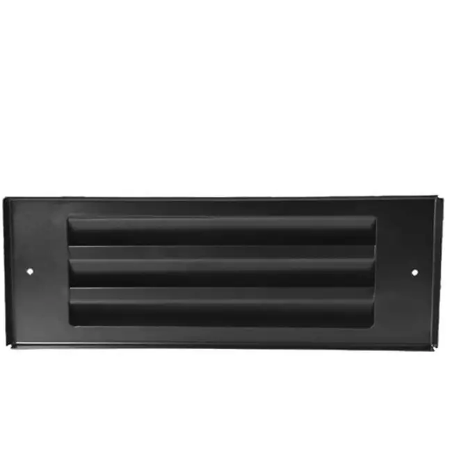 Udvendigt væggitter overflademonteret 300 mm x 100 mm SORT