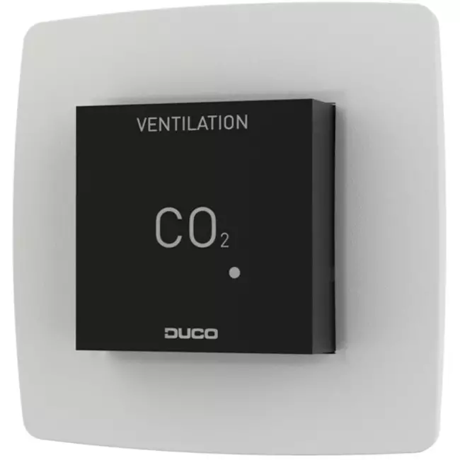 Duco CO2 rumsensor uden styring RF/Kabel sort