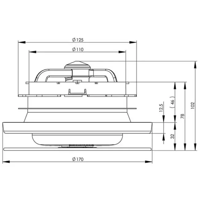 Zehnder ComfoValve Luna E125 udsugningsventil