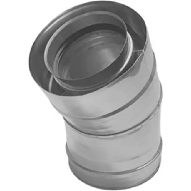 Koncentrisk diameter 80 - 125 mm bøjning 30 gr I316L/I304 (D0,5/0,6) (inkl. indvendigt rør af tætningsgummi)