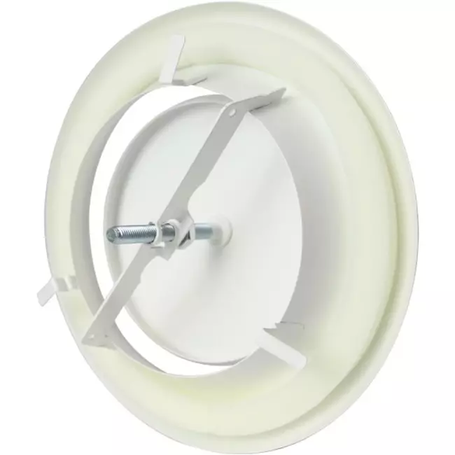 Ventilationsudsugningsventiler metal Ø 200 mm RAL 9010h RAL 9010 fjederclips- DVSC200