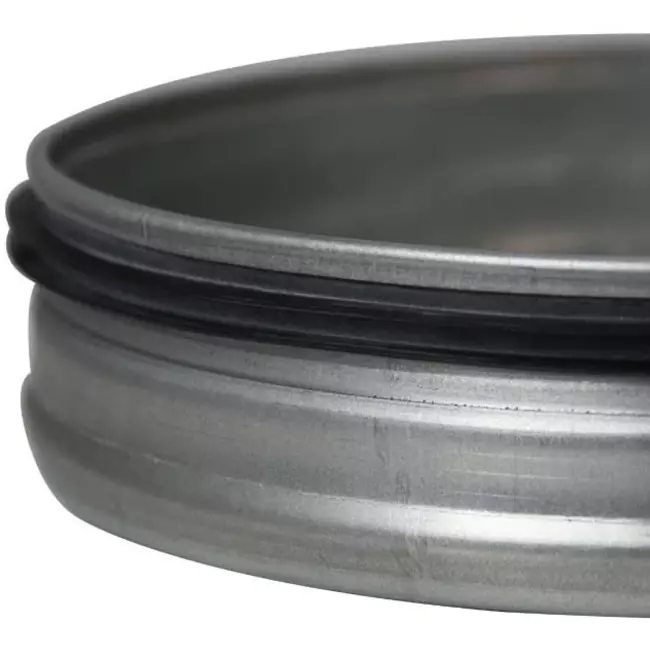 Spiraldæksel Ø200 mm til spiralrør – galvaniseret