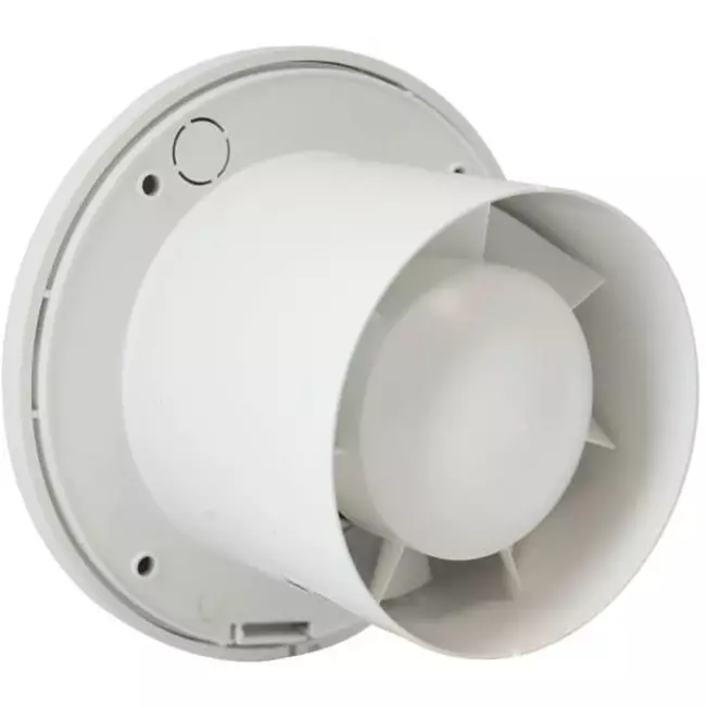 Rund badeværelsesventilator Ø 100 mm timer og fugtsensor – EA100HT