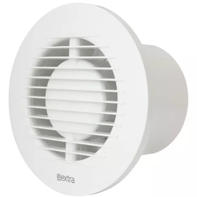 Rund badeværelsesventilator Ø 100 mm timer og fugtsensor – EA100HT