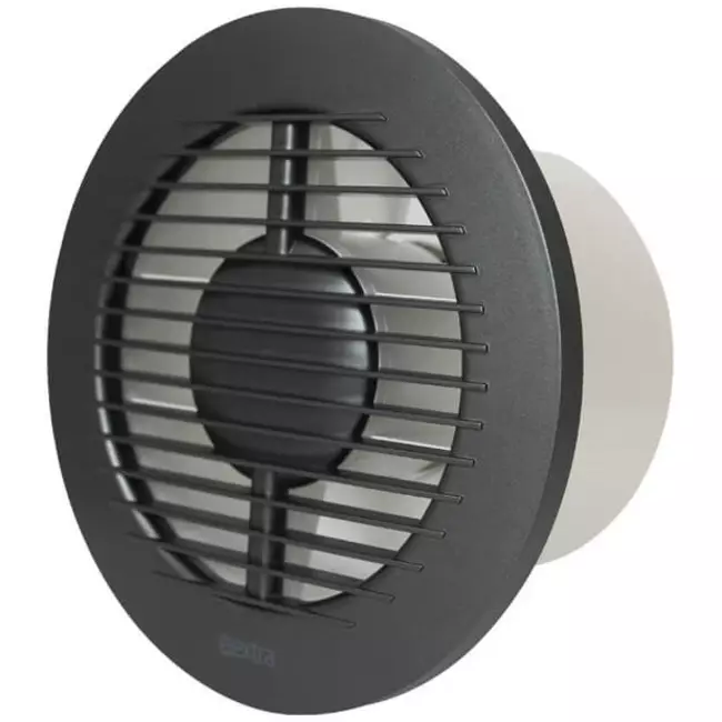 Rund badeværelsesventilator Ø 125 mm antracit – basic EA125A