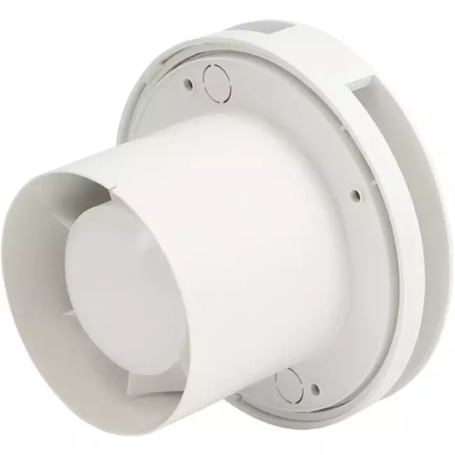 Rund badeværelsesventilator Ø 100 mm hvid – design EAT100