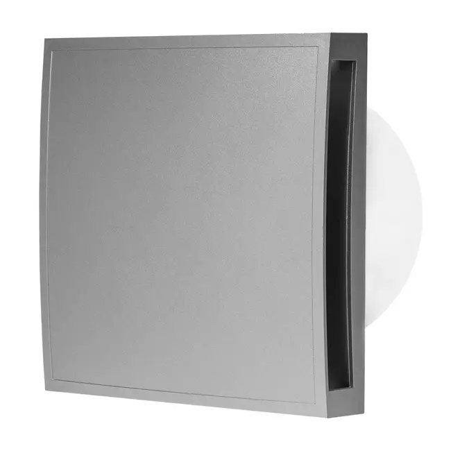 Badeværelsesventilator Ø 100 mm sølv – design EET100S
