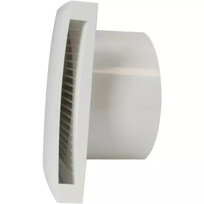 Badeværelsesventilator Ø 100 mm hvid med timer – Design EET100T