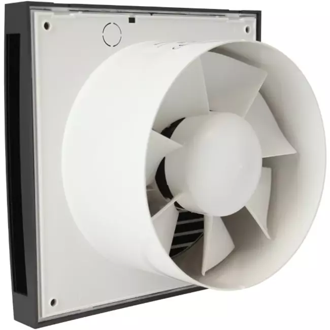 Badeværelsesventilator Ø 150 mm antracit med timer – Design EET150TA