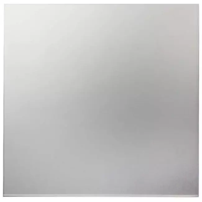 Badeværelsesventilator Ø 125 mm med fugtsensor og timer – frontpanel i satin sølvfarvet glas