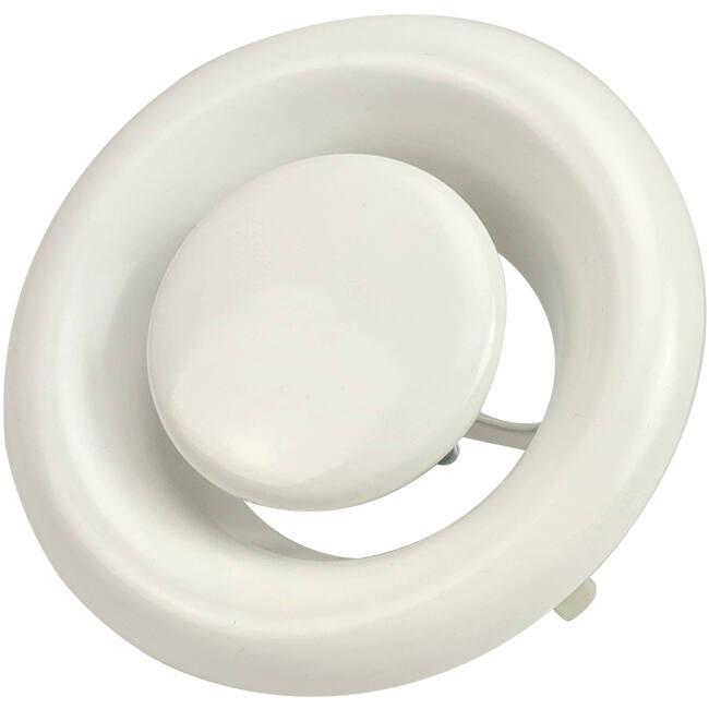 Ventilationsudstødningsventil i metal 160 mm med friktionsfjedre - DVS-C160 - RAL 9016