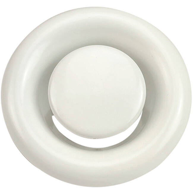 Ventilationsudstødningsventil i metal 160 mm med friktionsfjedre - DVS-C160 - RAL 9016
